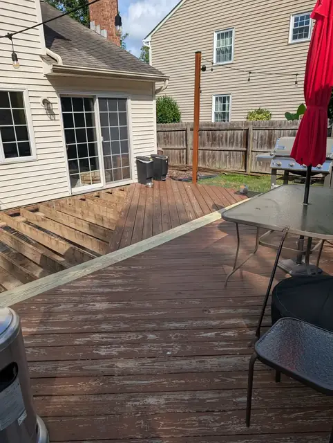 30-Year-Old Deck Restoration, before