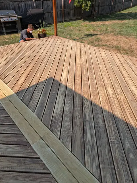 30-Year-Old Deck Restoration, sanding & preparation
